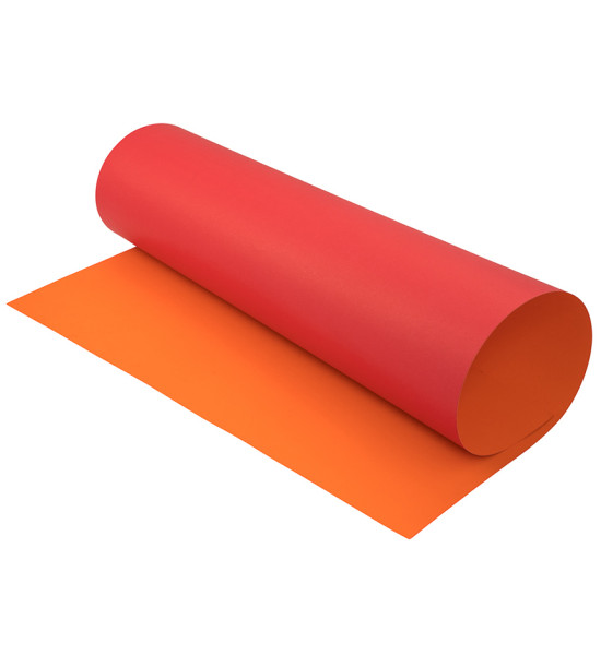 Cartulina de Colores, Tamaño 50 cm x 65 cm (20" x 25"), 180 gsm, Bicolor Naranja / Rojo, Unidad
